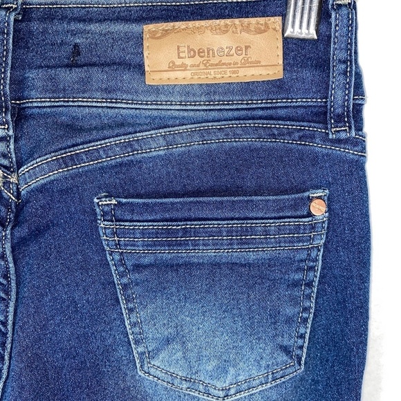 NWOT Ebenezer Denim Premium Cuffed MidRise Blue Juniors Jeans size 13 NEW - Picture 4 of 5